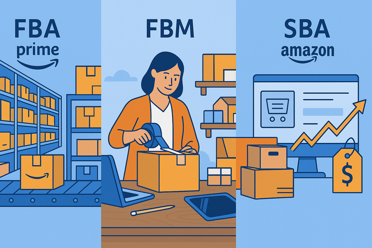 Amazon Seller Types: FBA vs FBM vs SBA (2025 Guide)