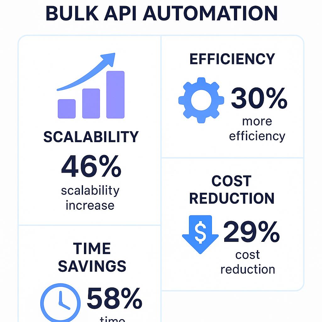Benefits of bulk API automation infographic