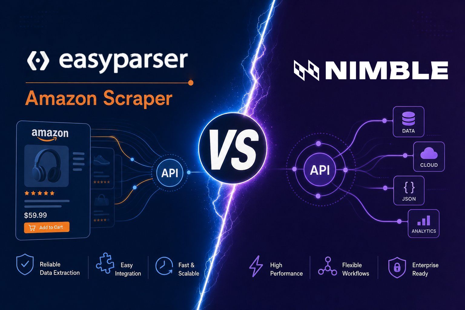 Easyparser vs Nimble: Amazon Scraping API Compared (2026)